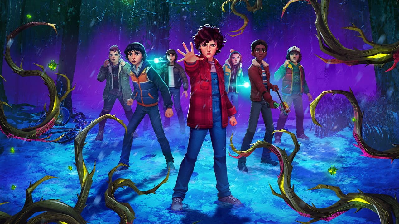 Escena de fondo para la serie Stranger Things: Relatos del 85